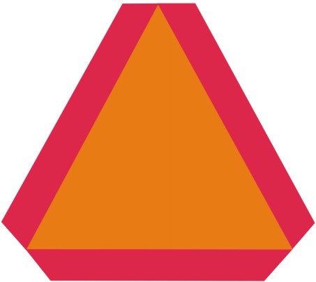 SMV Safety Triangle Deflecto Slow Moving Vehicle Sign with Reflective Tape 