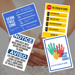 Germ and Virus Prevention Signs